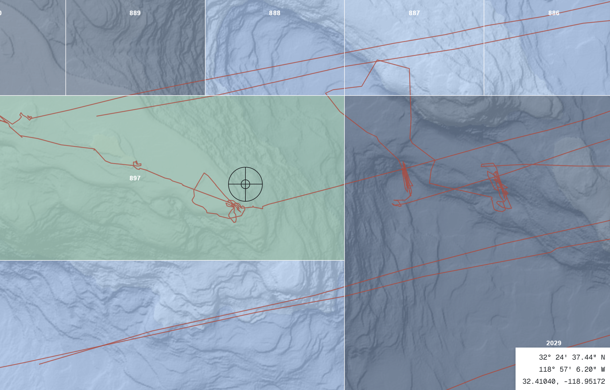 Map view showing block-level geographic detail